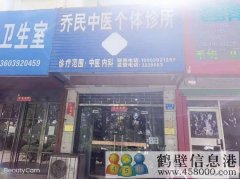 出售淇濱區華山路與黃河路交叉口喬民門(mén)診臨街門(mén)面